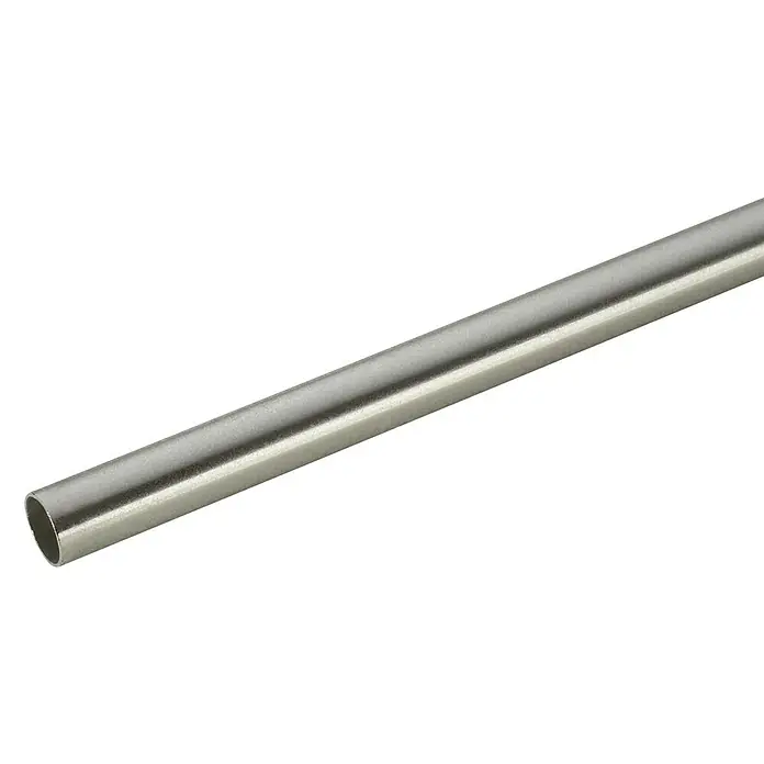 Sombra Gardinenstange - Edelstahloptik, Länge: 120 cm, Durchmesser: 16 mm - Vorderansicht