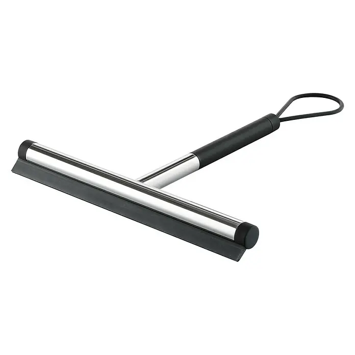 Zack Bad-& Duschabzieher Jaz - Länge: 23 cm, Edelstahl/Schwarz, Glänzend - Vorderansicht