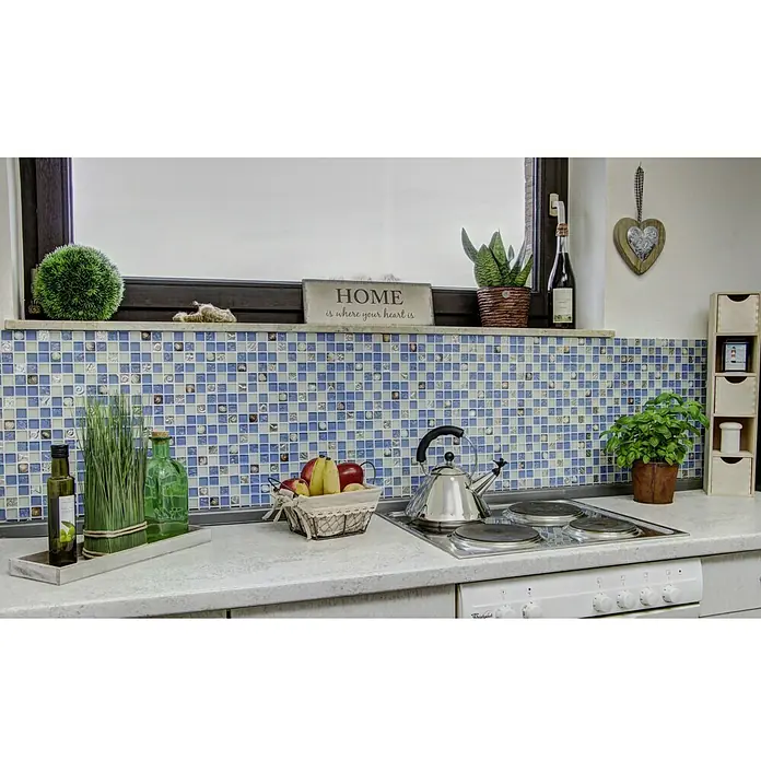 Mosaikfliese Crystal XCM 8OP8 - 30 x 30 cm, Blau, Glänzend - Stimmungsaufnahme