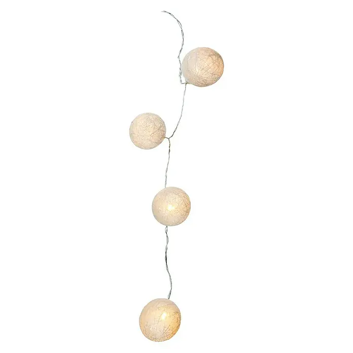 Globo Guirnalda luminosa LED Venuto - Para interior, 20 luces, Longitud del cable: 2,85 m, Blanco