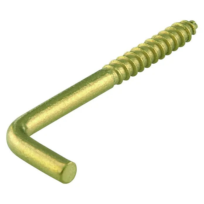 Stabilit Kuka za uvijanje - Ø x D: 3,8 x 50 mm, 5 Kom., Navoj za drvo, Mjed, Ravni oblik - Pogled odozgo