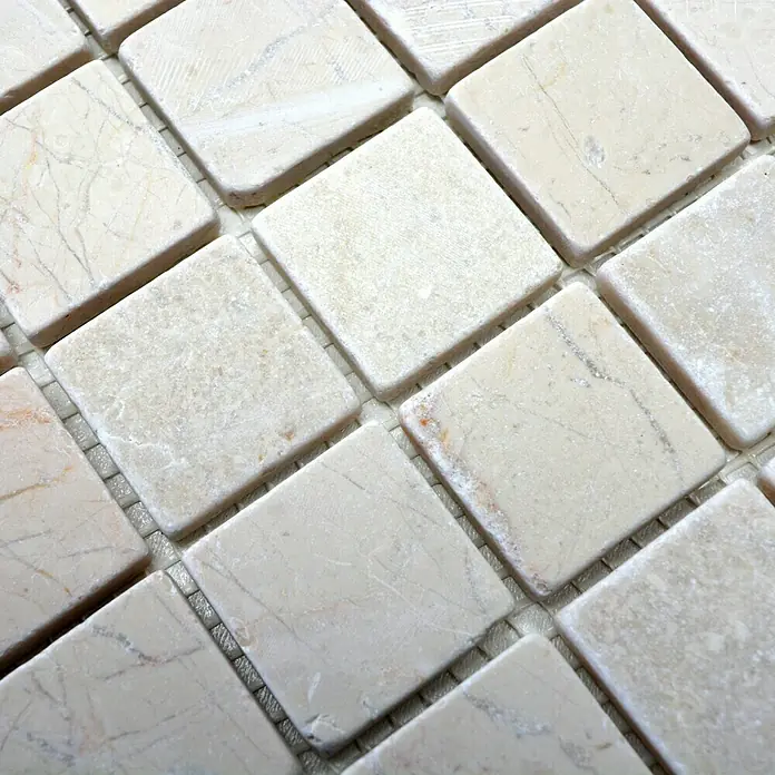 Mosaikfliese Quadrat Uni MOS 32/13R - 30,5 x 30,5 cm, Beige, Matt