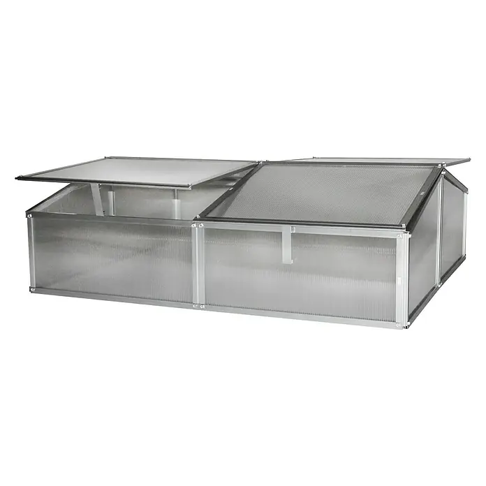 Vitavia Frühbeet Gaia 2X - 100 x 120 x 26 cm, Transparent, Polycarbonat