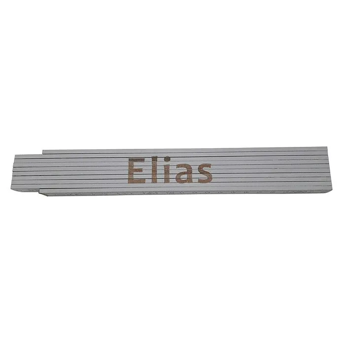 Heka Zollstock - Aufdruck: Elias, Länge: 2 m, Weiß