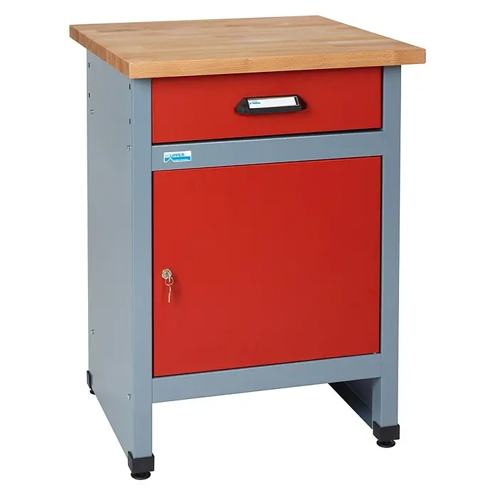 Küpper Werkbank-Beistelltisch - L x B x H: 60 x 60 x 84 cm, Anzahl Schubladen: 1 Stk. - Linke Seitenansicht