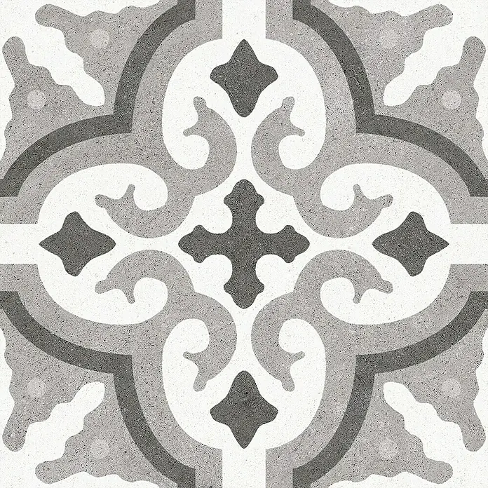 Porculanska pločica Vintage Mix - 25 x 25 cm, Bijelo-sive boje, Mat