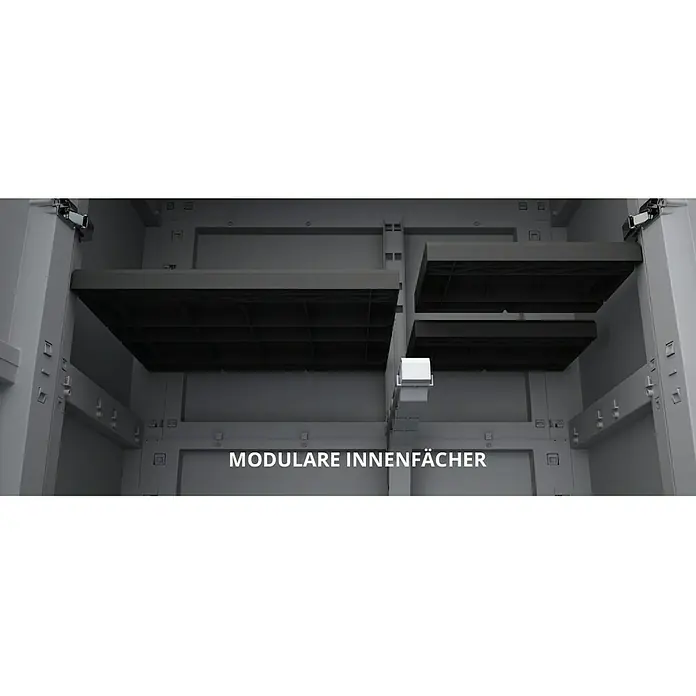 Terry Transforming Kunststoffschrank Modular - L x B x H: 43,6 x 78 x 101,6 cm, Traglast: 40 kg/Boden - Vorderansicht