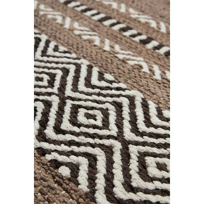 Kayoom Teppich Native - Elfenbein, L x B: 230 x 160 cm, 100% Baumwolle - Detailaufnahme