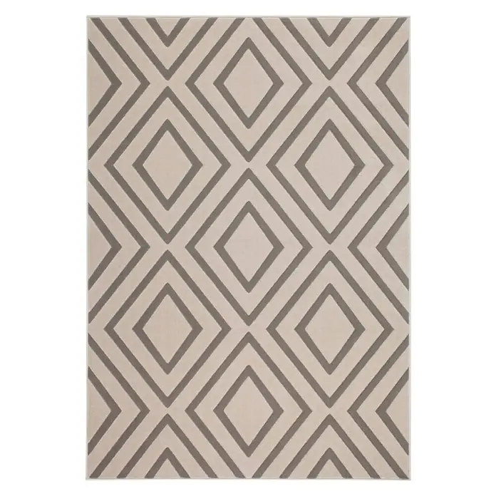 Kayoom Teppich Lina - Taupe, L x B: 300 x 80 cm, 100 % Polypropylen - Vorderansicht