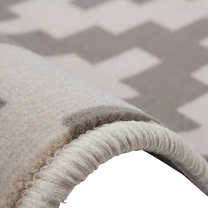 Kayoom Teppich Stella - Taupe, L x B: 290 x 200 cm, 100 % Polypropylen - Detailaufnahme