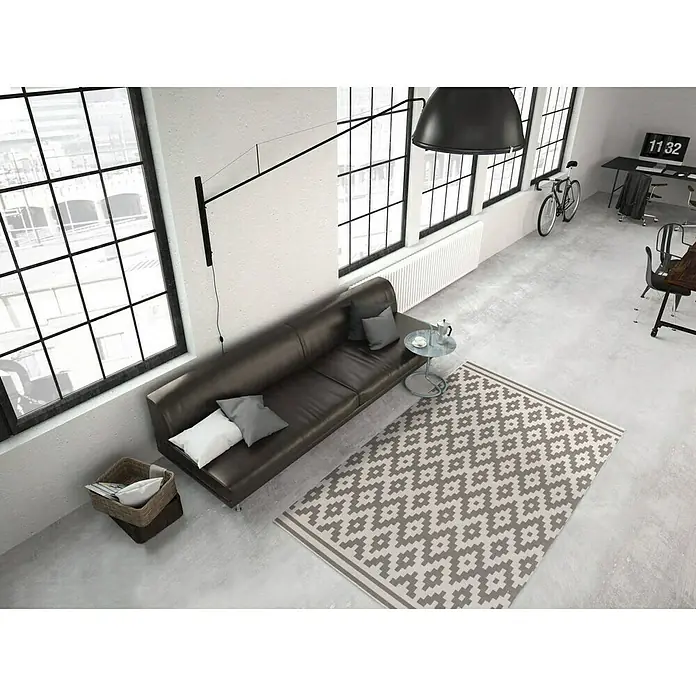 Kayoom Teppich Stella - Taupe, L x B: 290 x 200 cm, 100 % Polypropylen - Stimmungsaufnahme