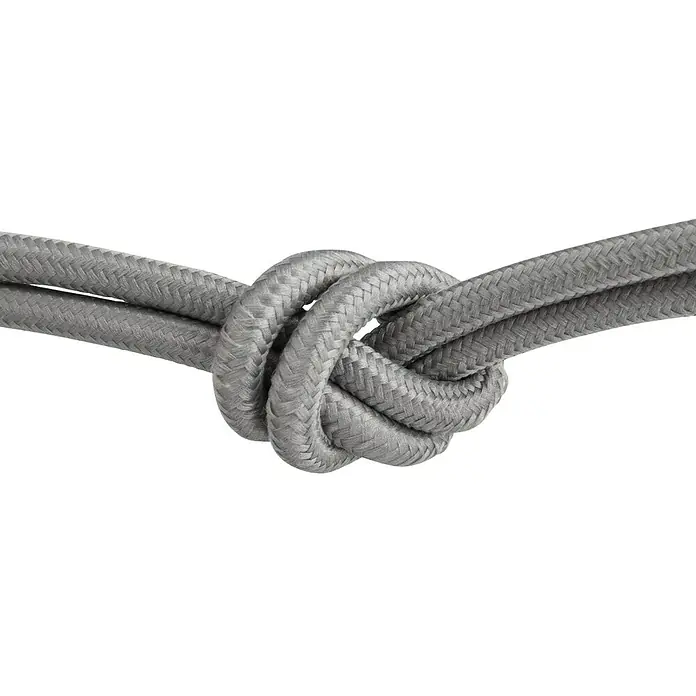 Home Sweet Home Tekstilni kabel na metar - Sive boje, 3-žilno, 0,75 mm² - Pogled sprijeda