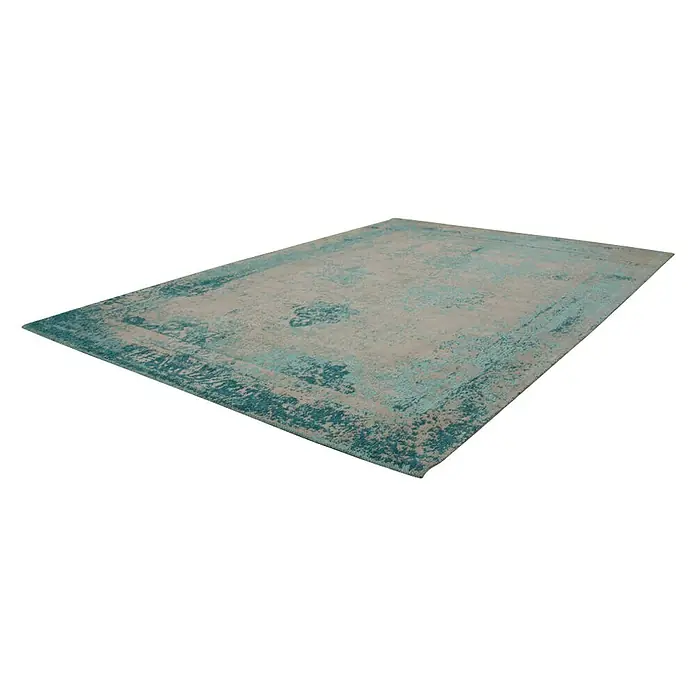 Kayoom Teppich Select 275 - Türkis, L x B: 230 x 160 cm, 50% Baumwolle, 50% Polyester Chenille - Ansicht von oben