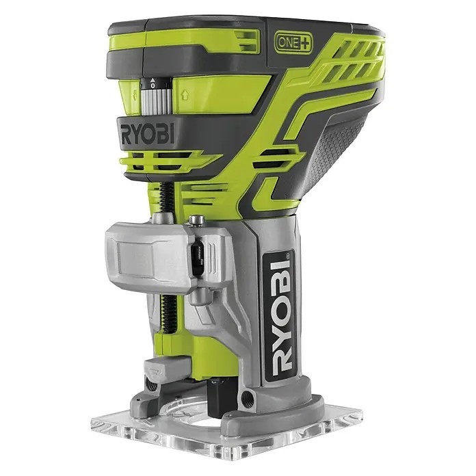 Ryobi ONE+ Akku-Kantenfräser R18TR-0 - 18 V, Ohne Akku, Leerlaufdrehzahl: 29.000 U/min - Vorderansicht