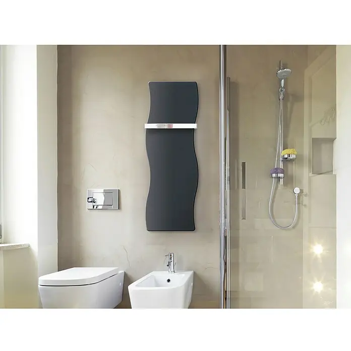 Cicsa Radiador toallero Apis - An x Al: 35,3 x 99 cm, Negro
