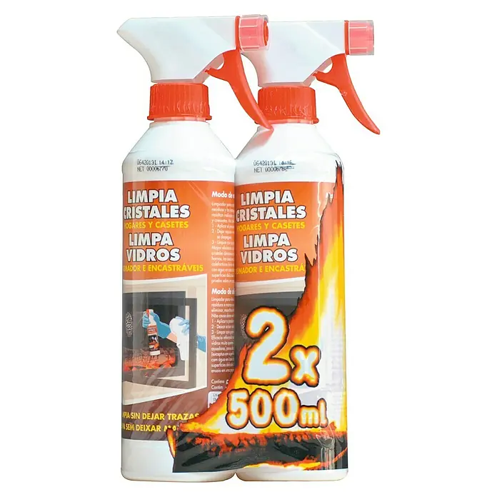 Limpia cristales de chimenea - 2 x 500 ml