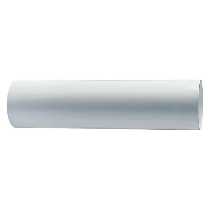 Tubo redondo de aluminio - Ø x L: 125 mm x 100 cm, Aluminio, Blanco
