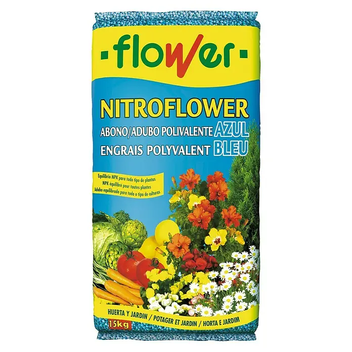 Flower Abono azul polivalente Nitroflower - 15 kg