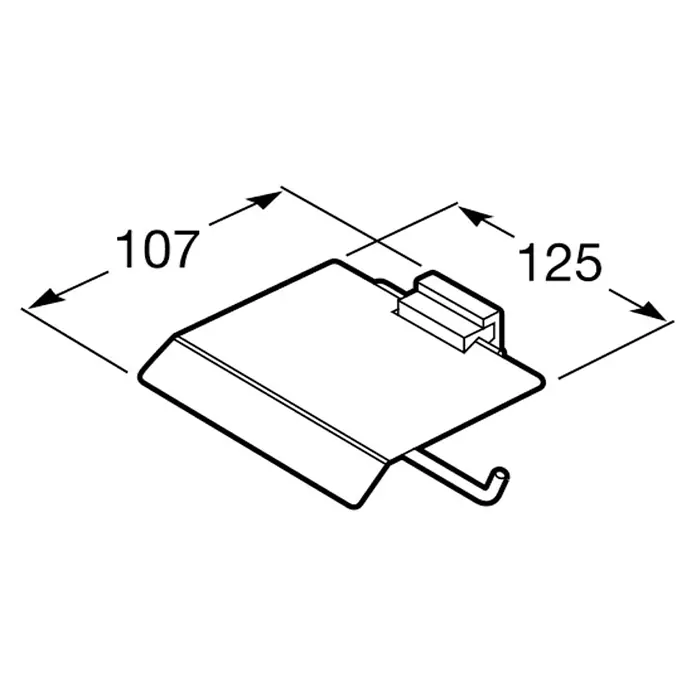 Roca Rubik Portarollos de papel higiénico - Con tapa, Cromo, Brillante