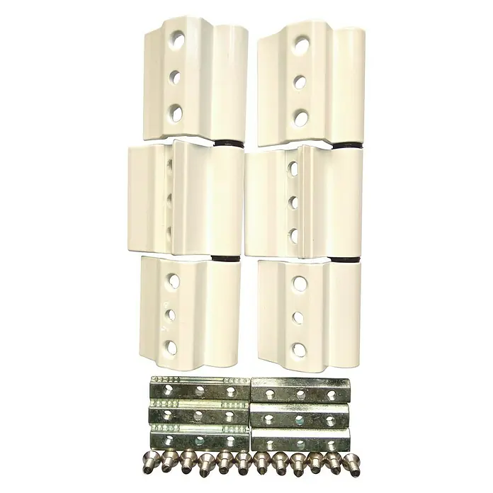 Bisagra reforzada - 15 x 5,5 x 2 cm, Blanco, 2 uds.