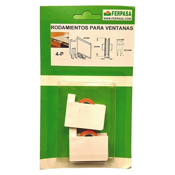 Cojinete de bolas 4-P - Diámetro: 20 mm, Ancho: 12,5 mm