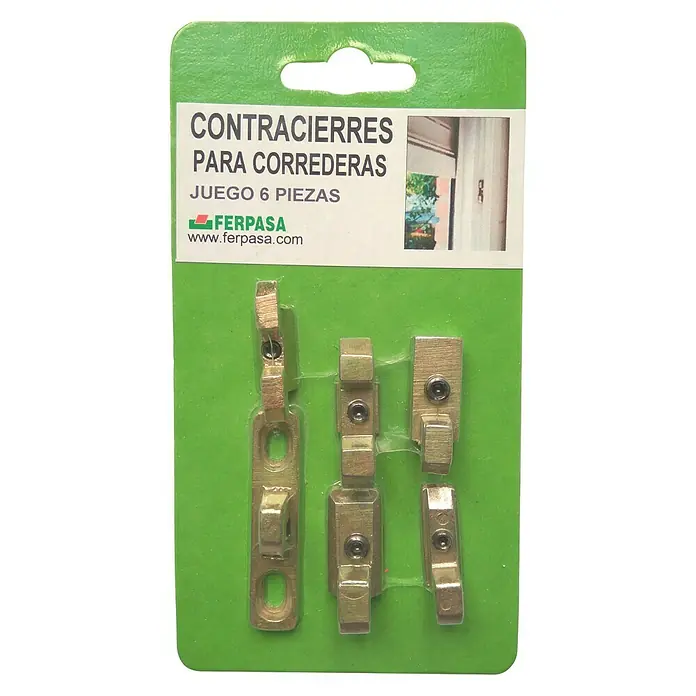 Cierre de seguridad para ventanas - Puertas y ventanas de aluminio, 6 uds.