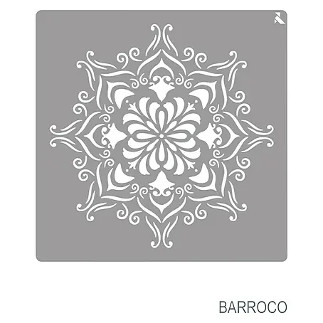 La Pajarita  Plantilla decorativa Stencil Barroco