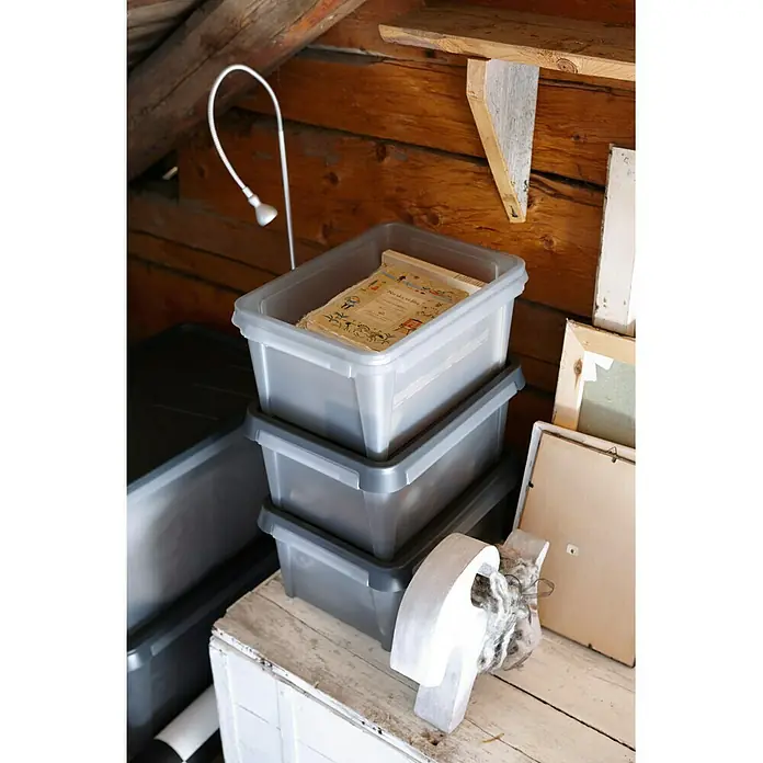 SmartStore Caja de almacenaje Dry - 30 x 40 x 19 cm, Plástico, Transparente