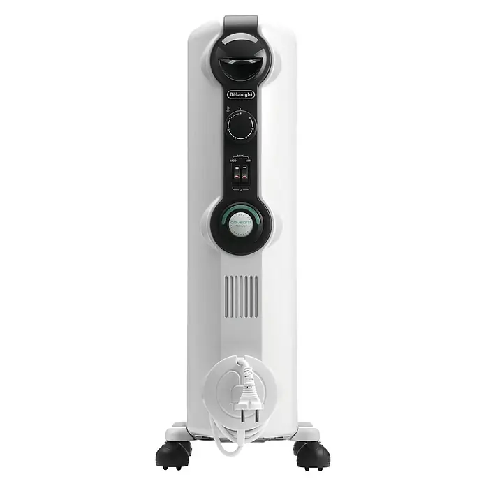 De'Longhi Radiador de aceite Radia S - 1.500 W, Blanco, L x An x Al: 16 x 36 x 65 cm