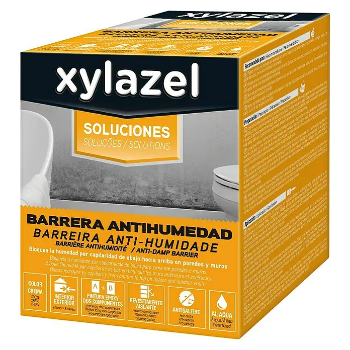 Xylazel Pintura protectora Antihumedad - Crema, 1 l