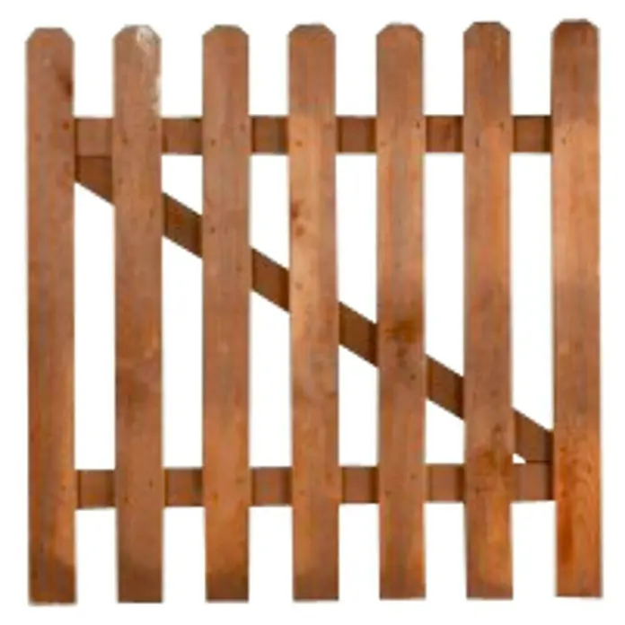 Forest-Style Puerta para el jardín Mustang - An x Al: 100 x 100 cm, Marrón