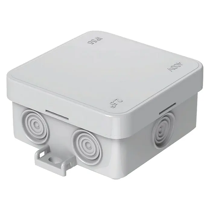 Famatel Caja de superficie mini 75 x 75 mm - L x An x Al: 7,5 x 7,5 x 3,9 cm, Empotrado
