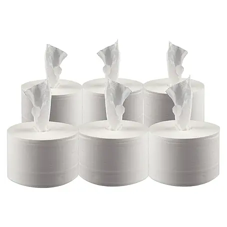 Rollo de papel de baño con salida central