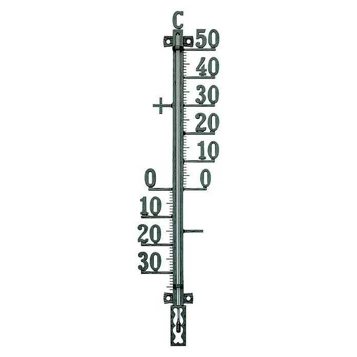 TFA Termómetro para exterior atmosférico - An x Al: 5 x 42 cm, Metal, Negro