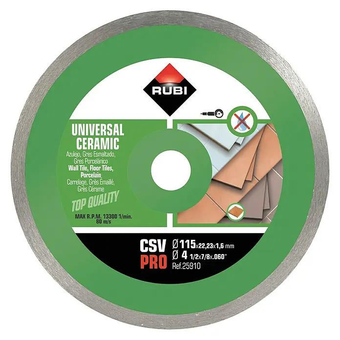 Rubi Disco de corte de diamante CSV PRO - Diámetro disco: 115 mm, Apto para: Materiales de obra