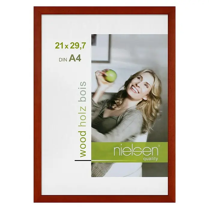 Nielsen Holzwechselrahmen Zoom - Rot, 21 x 29,7 cm / DIN A4, Holz - Vorderansicht