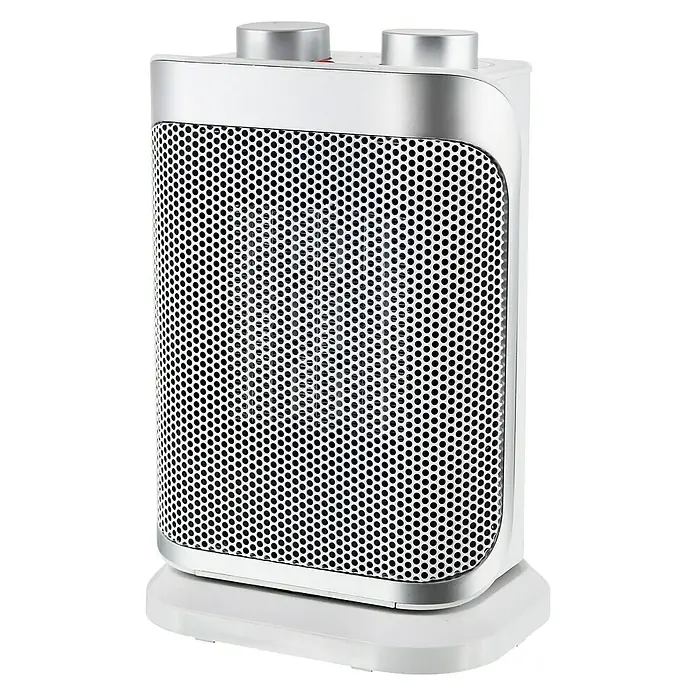 Voltomat HEATING Keramik-Heizlüfter - 1.500 W, Silber, 12,6 x 17 x 27 cm - Vorderansicht