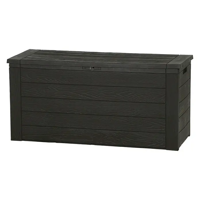 H.G. Garten-Aufbewahrungsbox Woody - 120 x 46 x 58 cm, Kunststoff, Anthrazit