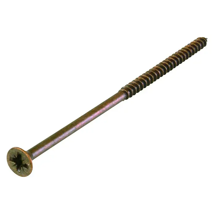 Stabilit Spanplattenschraube - Ø x L: 4,5 x 50 mm, Brüniert, 10 Stk., Senkkopf, Kopf-Kreuzschlitz (Pozidriv) - Ansicht von oben
