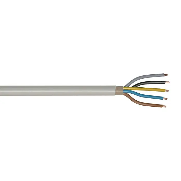 Kabel za vlažne prostorije po dužnom metru - NYM-J5x10, Sive boje - Pogled sprijeda