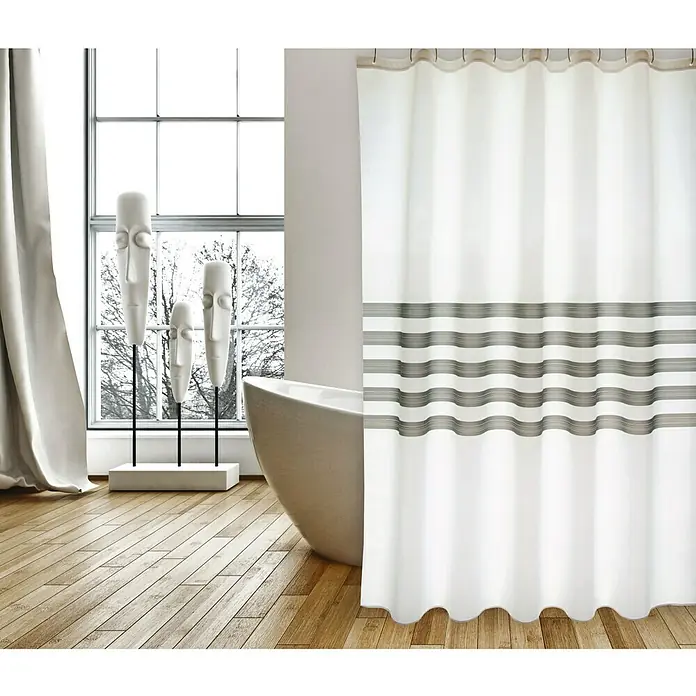 Venus Cortina de baño textil Jessen - An x Al: 180 x 200 cm, Blanco - Foto ambiente