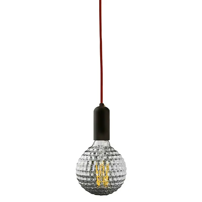 Lámpara colgante Tubular - 60 W, L x An x Al: 10 x 10 x 150 cm, Negro, E27 - Vista frontal