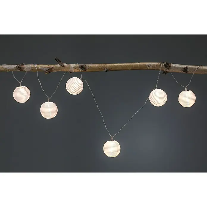 Paulmann LED-Lichterkette Lampion - 7-flammig, 3,6 m, Außen