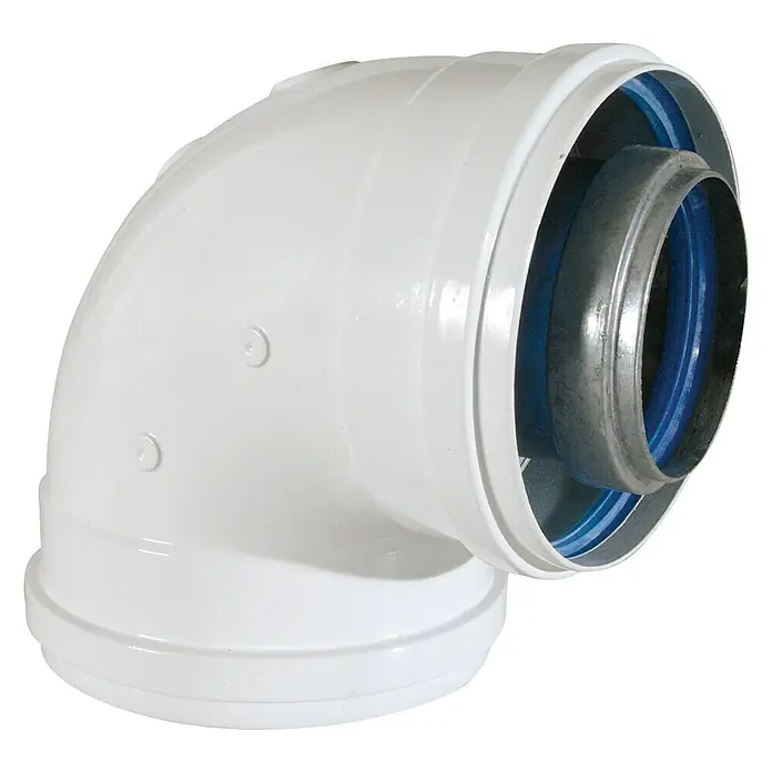 Codo coaxial 90º H-H - Diámetro: 60.100 mm, 90 ° - Vista de perfil derecho
