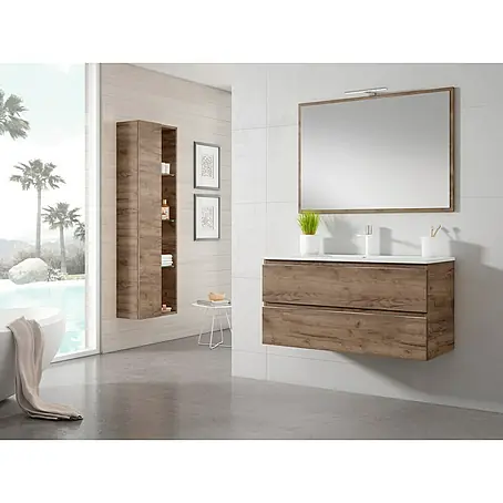Mueble de lavabo Zenia Tabaco