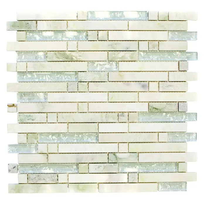 Mosaikfliese Verbund Crystal Mix XCM MV738 - 30 x 30 cm, Gold, Glänzend - Draufsicht