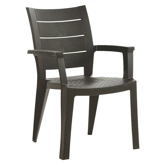 Silla de jardín Legno - Ancho: 60 cm, Plástico, Marrón