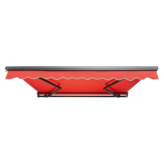 Sunfun Gelenkarmmarkise - Rot, Breite: 3,95 m, Ausfall: 3 m