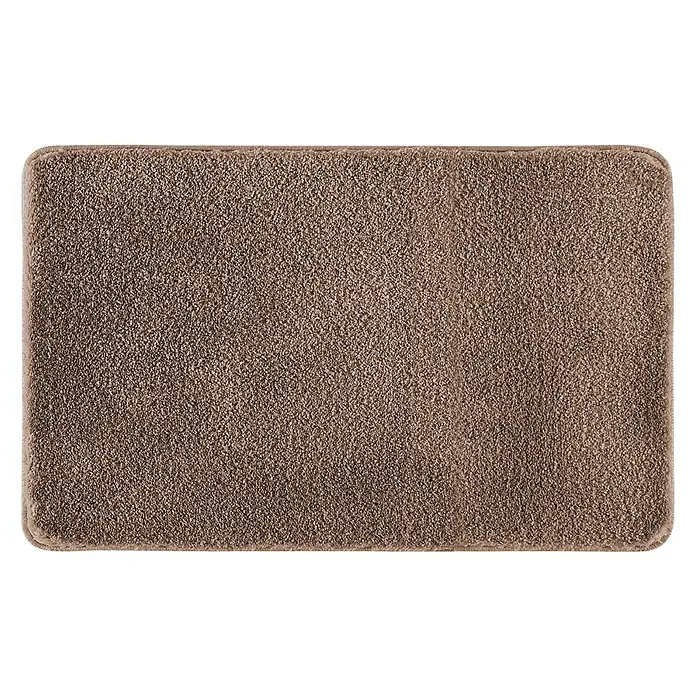 Camargue Badkamermat Akela - Bruin, 50 x 80 cm, 100% Polyester - Top-down weergave