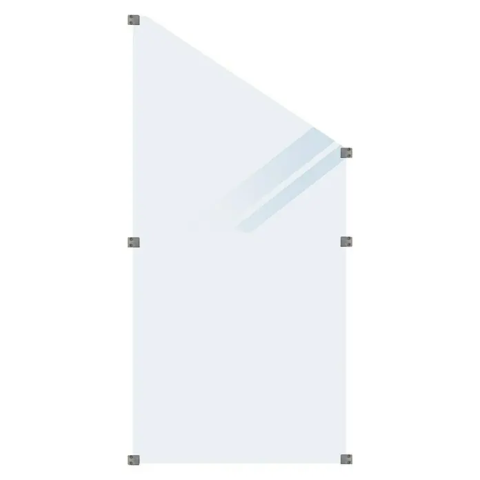 Plus Sichtschutzelement Futura Matt - 90 x 180 cm, Glas, Transparent - Vorderansicht